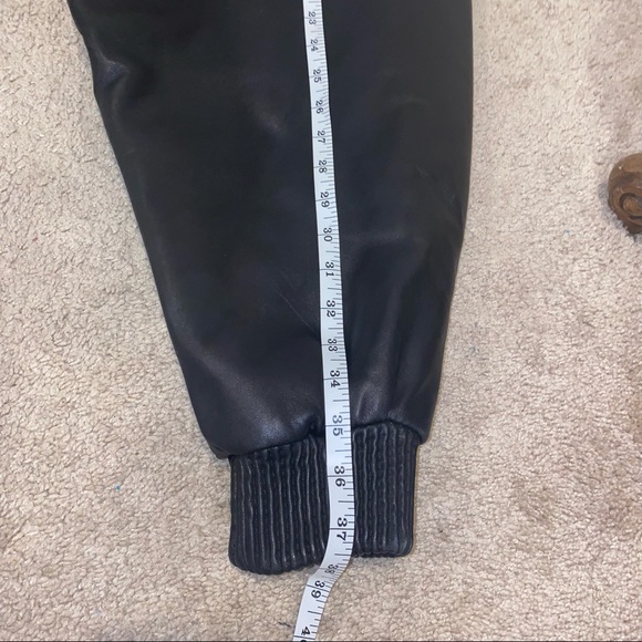 🔴SOLD- Mens Black Italian Leather Bomber Jacket Size 5 XL - Picture 13 of 13